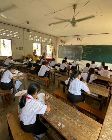 Facilitation of math tests in primary school across Lao PDR